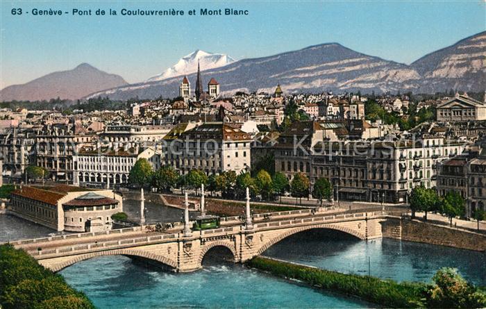 13150454 Genève GE Pont de la Coulouvrenière Mont Blanc Genève