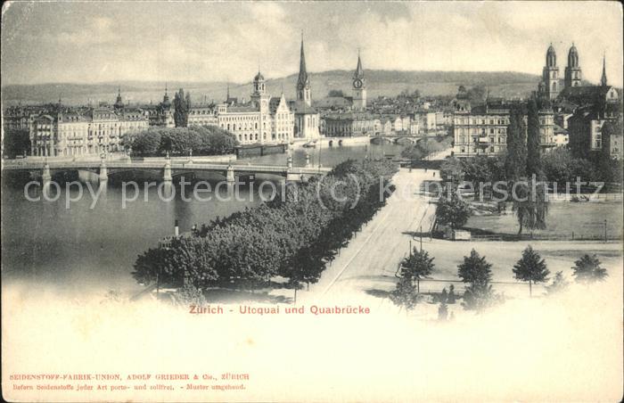 11426718 Zuerich Utoquai und Quaibruecke Zuerich