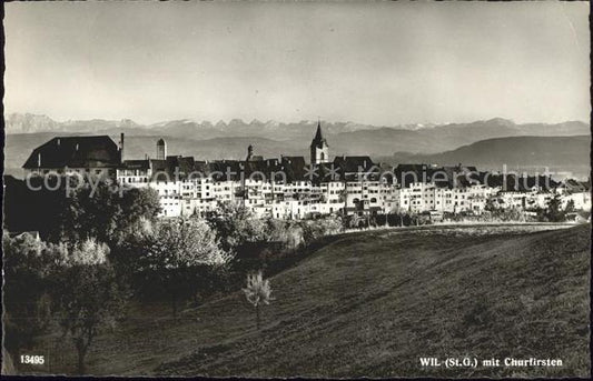 11653794 Wil SG Panorama mit Churfirsten Appenzeller Alpen