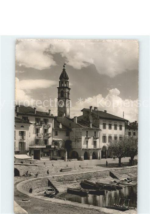 11654252 Ascona TI Hafenpartie Lago Maggiore Kirche