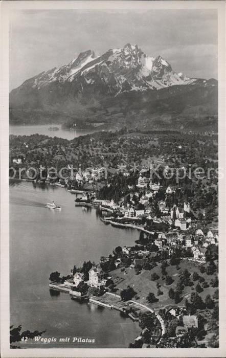 12316112 Weggis Vierwaldstaettersee Vierwaldstaettersee Pilatus Fliegeraufnahme