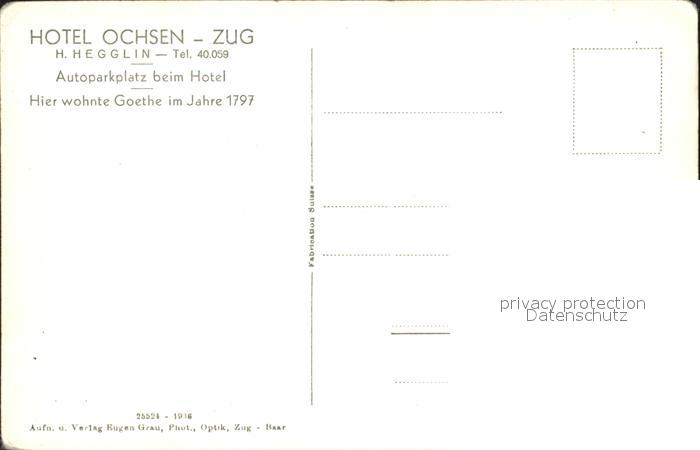 12320712 Zoug ZG Kolinplatz Hôtel Ochsen