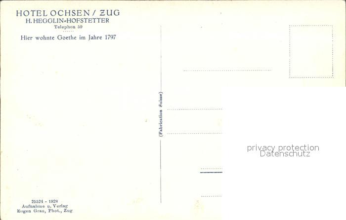 12321992 Zoug ZG Hôtel Ochsen Kolinplatz