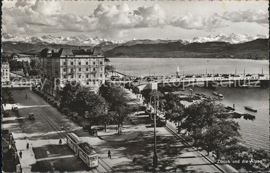 12322174 Zuerich Blick auf den Zuerichsee und die Alpen Zuerich