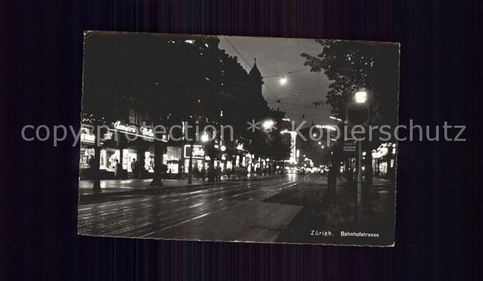 12319378 Zuerich Bahnhofstrasse Nachtaufnahme Zuerich