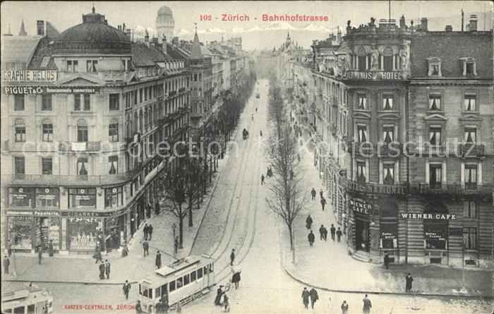 12319401 Zuerich Bahnhofstrasse Strassenbahn Zuerich