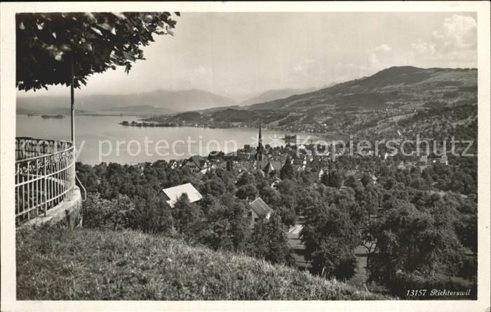 12319411 Richterswil Panorama Zuerichsee Alpen Richterswil