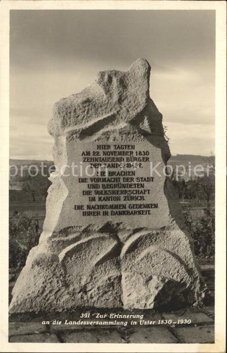 12319438 Uster ZH Monument À la mémoire de l'assemblée nationale de 1830 Uster