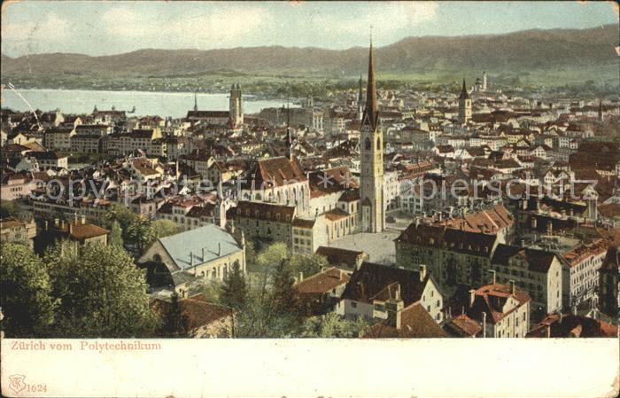 12319448 Zurich Vue sur la ville depuis l'école polytechnique de Zurich