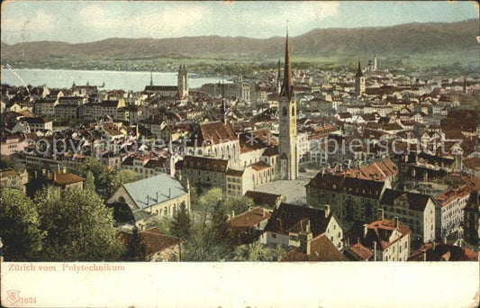 12319448 Zuerich Blick ueber die Stadt vom Polytechnikum Zuerich