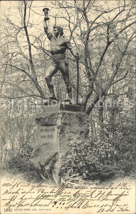 12319467 Zuerich Turner Monument Statue Zuerich