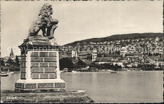 12319472 Zuerich Loewenskulptur Zuerichsee Zuerich