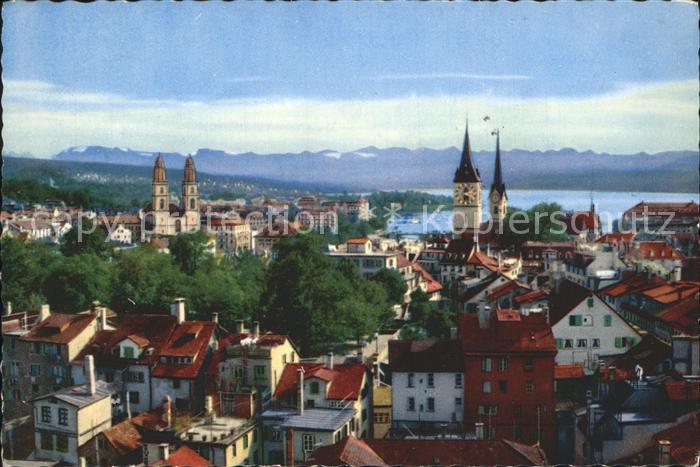 12319475 Paysage urbain de Zurich avec vue sur les Alpes Zuerich