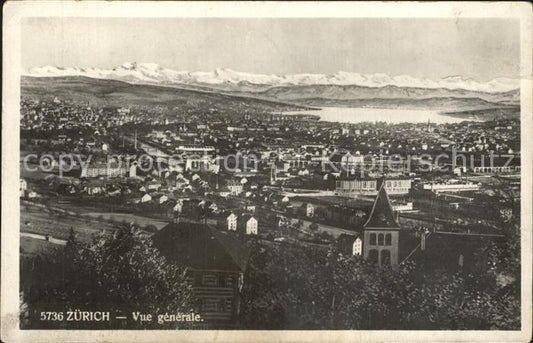 12319521 Zuerich Gesamtansicht mit Zuerichsee Alpenpanorama Zuerich