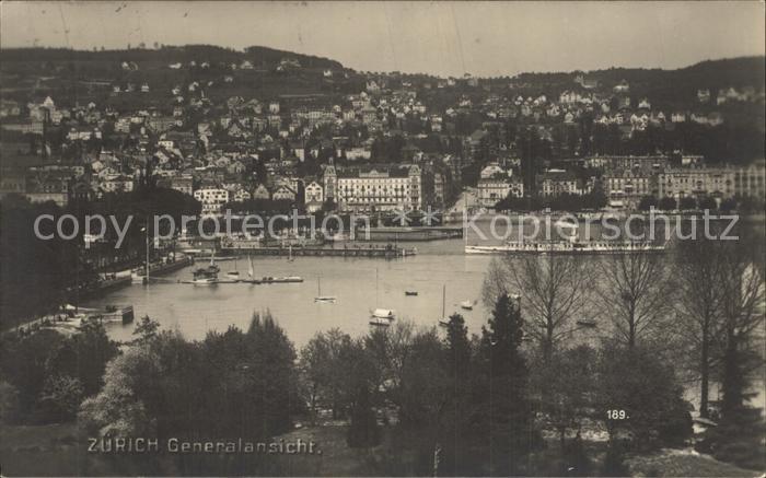 12320928 Zuerich Generalansicht Zuerichsee Dampfer Zuerich