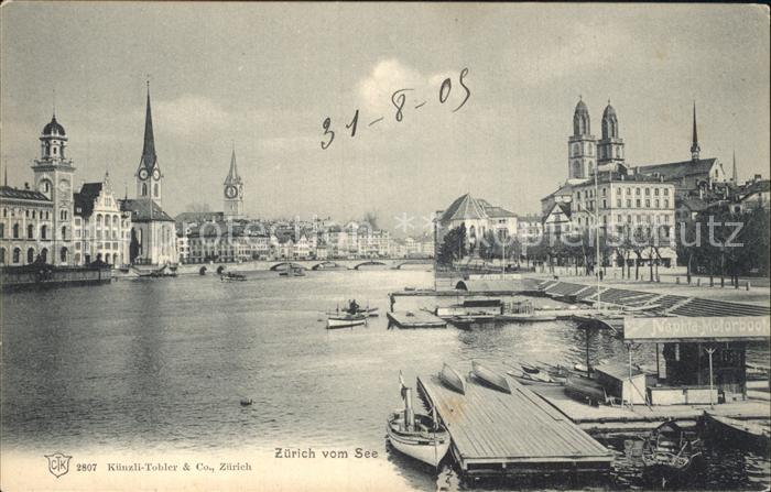 12322197 Zuerich Ansicht vom Zuerichsee aus Grossmuenster Zuerich