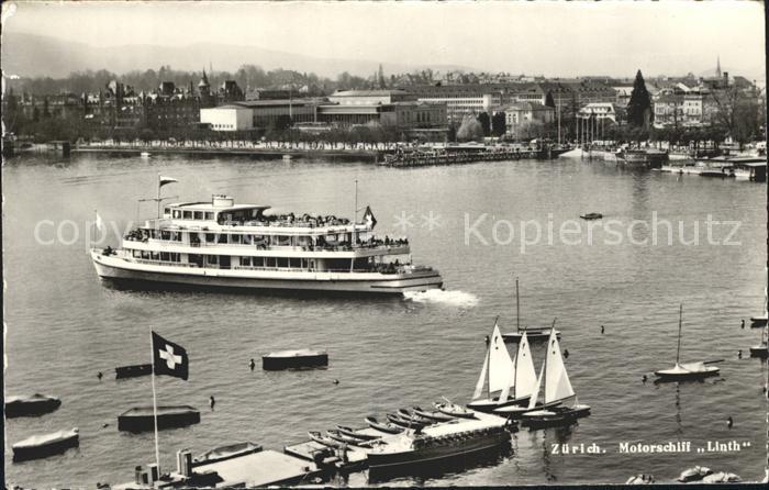 12320952 Zuerich Motorschiff Linth Schiffsanleger Zuerichsee Zuerich