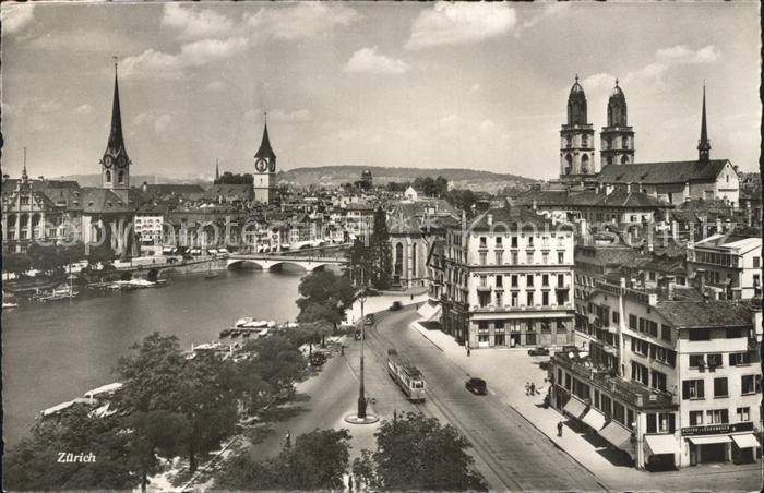 12320954 Zurich Limmat Église Grossmuenster Zuerich