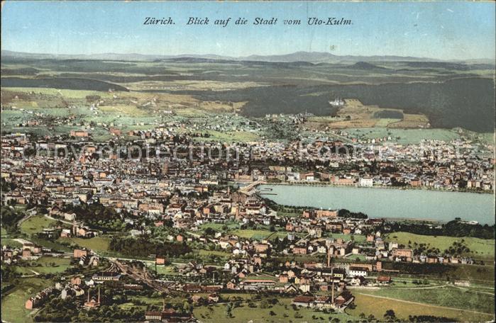 12322199 Zuerich Panorama Blick vom Uto Kulm Zuerichsee Zuerich