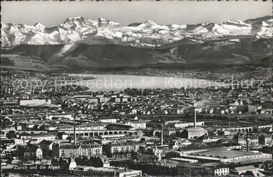 12320968 Zuerich Panorama Zuerichsee Alpen Zuerich