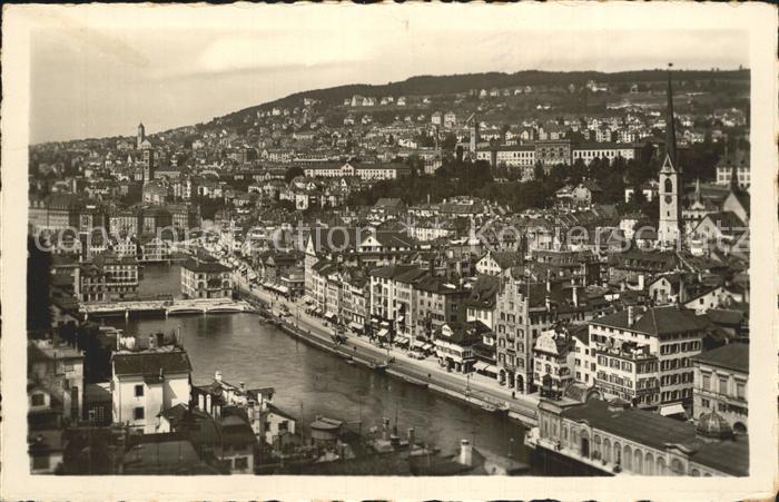 12322202 Zuerich Limmat Bruecke Kirche Zuerich