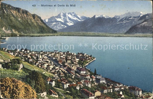 12321038 Montreux VD Panorama Lac Léman Dents du Midi Alpes Montreux