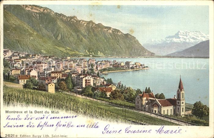 12321059 Montreux VD Panorama Lac Léman Dents du Midi Lac Léman Alpes Montreux