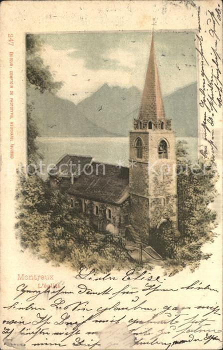 12321094 Montreux VD Eglise Lac Léman Alpes Eglise Lac Léman Alpes Montreux