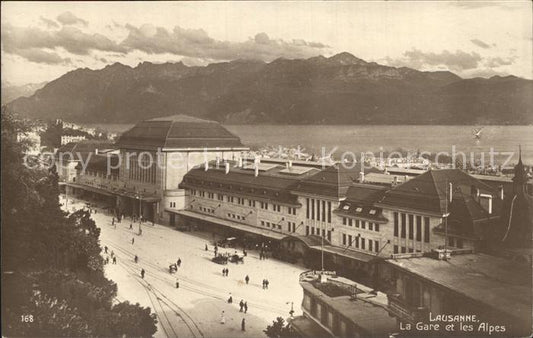 12321112 Lausanne VD La Gare Lac Leman Alpes Bahnhof Genfersee Alpen Lausanne