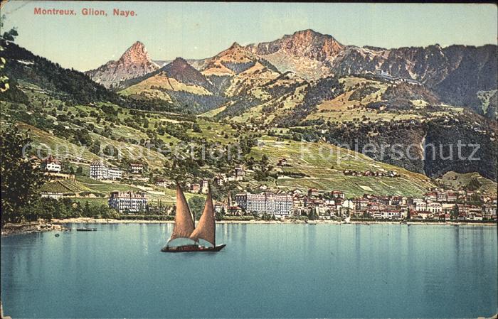 12321147 Montreux VD Glion Rogers de Naye Lac Léman Lac Léman voilier Montreux