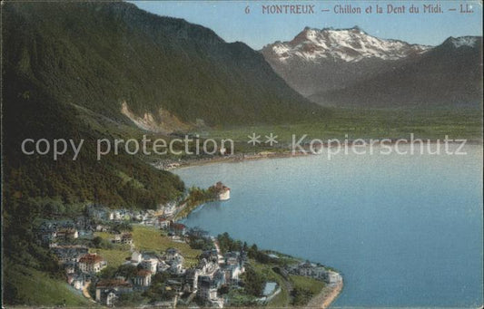 12321151 Montreux VD Chillon Panorama Lac Léman Dents du Midi Lac Léman Alpes lun.