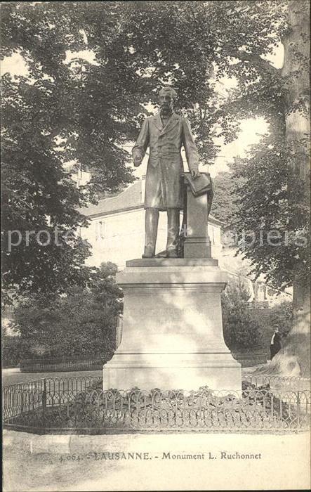 12321176 Lausanne VD Monument L Ruchonnet Statue Lausanne