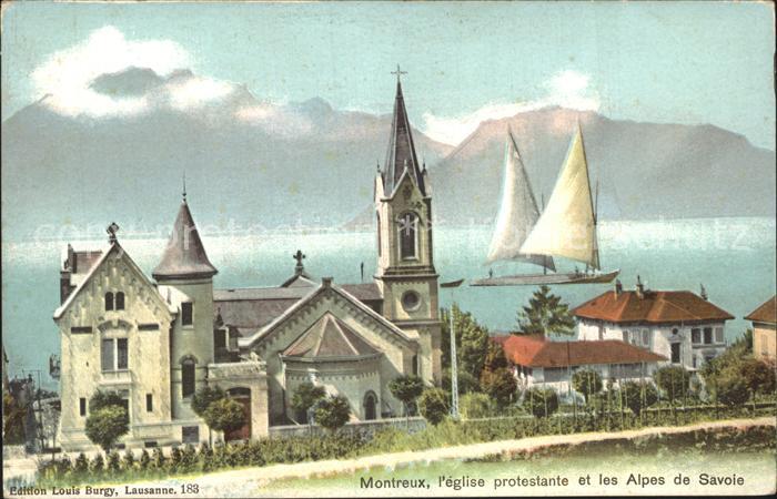 12321177 Montreux VD Eglise protestante Lac Léman Alpes de Savoie fiche d'artiste