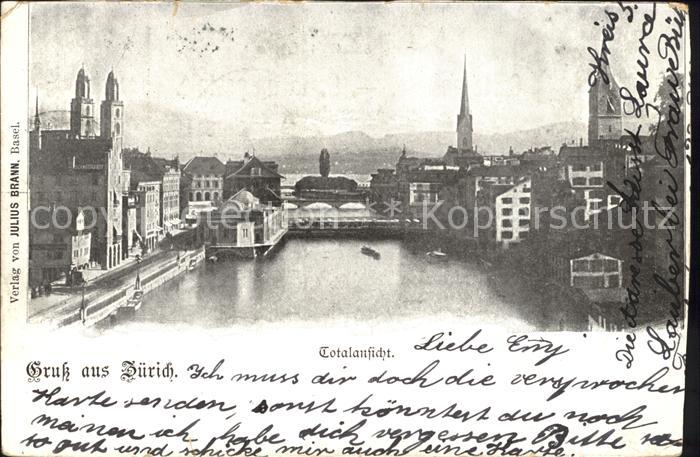 12322230 Zuerich Limmat Bruecke Grossmuenster Kirche Zuerich