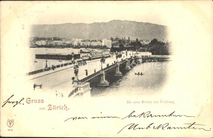 12322258 Zuerich Neue Bruecke mit Uetliberg Zuerich