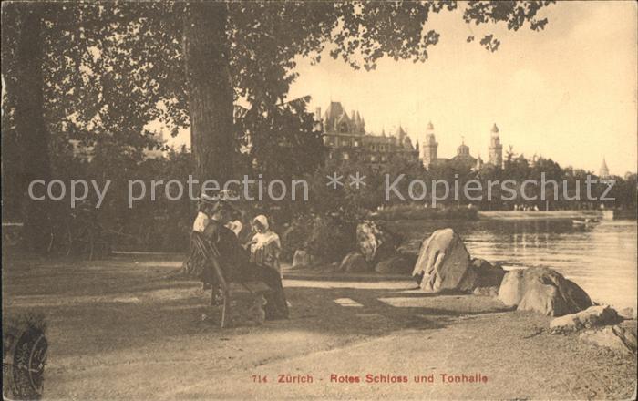 12322259 Zuerich Uferpartie am Zuerichsee Rotes Schloss Tonhalle Zuerich