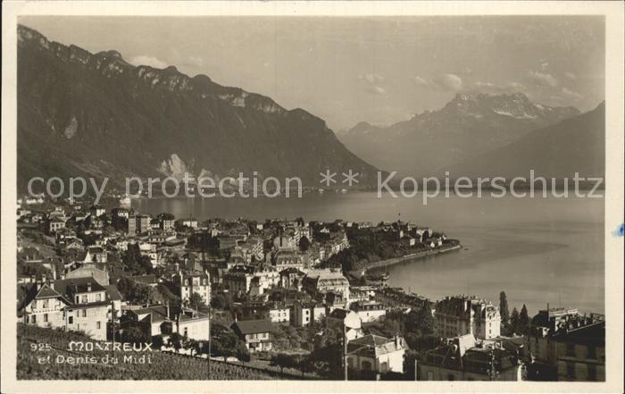 12322280 Montreux VD Panorama Lac Léman Dents du Midi Lac Léman Alpes Montreux