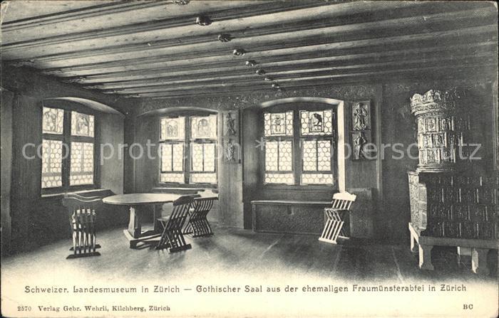 12322289 Salle gothique de Zurich Fraumuensterabtei Musée national suisse