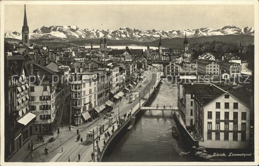 12322310 Zuerich Limmatquai Alpenpanorama Zuerich