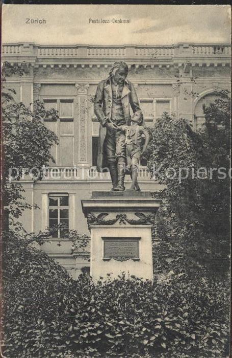 12322312 Zurich Monument Pestalozzi Statue Zurich