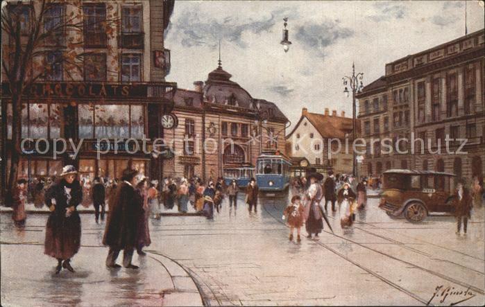 12323332 Zuerich Paradeplatz Kuenstlerkarte Zuerich