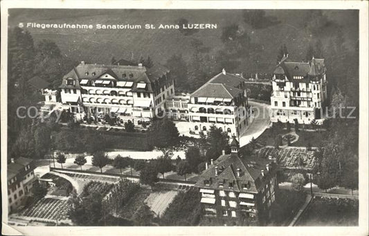 12323369 Luzern LU Sanatorium St Anna Fliegeraufnahme Luzern LU