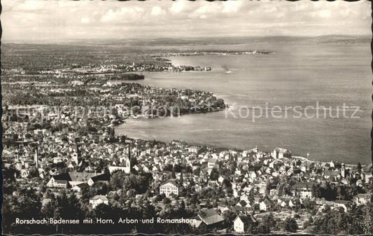 12337902 Rorschach Bodensee Fliegeraufnahme mit Horn Arbon und Romanshorn Rorsch