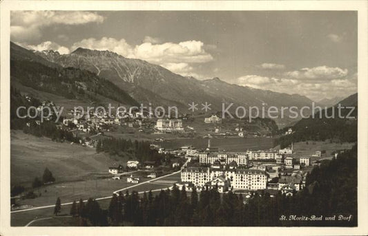 12334448 St Moritz Bad GR avec le village de St Moritz