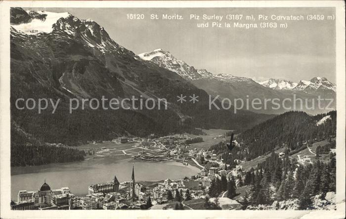 12334454 St Moritz GR Photo aérienne avec Piz Surley Corvatsch et la Margna St.