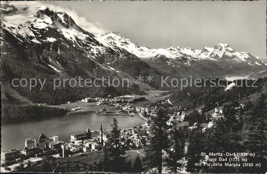 12334496 St Moritz Dorf GR et Bad avec Piz della Margna St Moritz