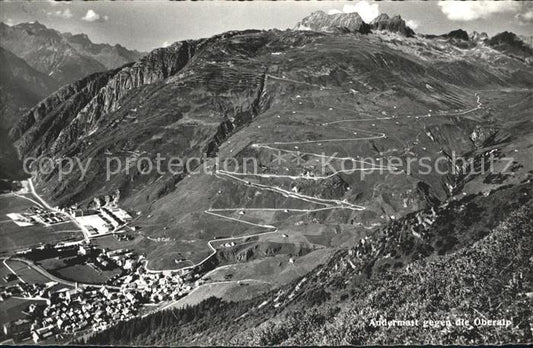 12335210 Andermatt Fliegeraufnahme gegen Oberalp Andermatt