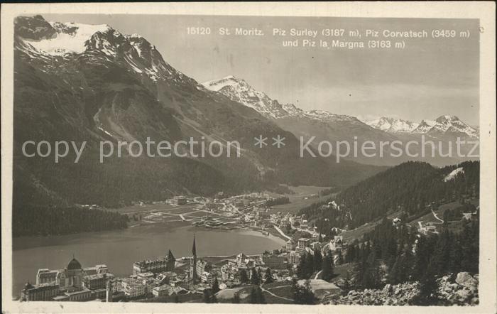 12335323 St Moritz GR avec Piz Surley Corvatsch et La Margna St. Moritz