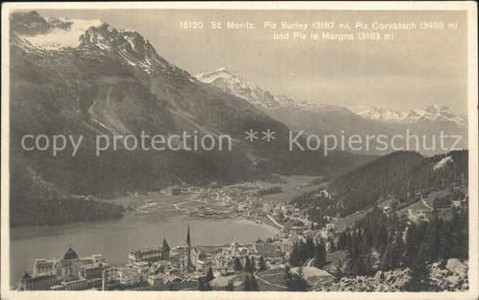 12335347 St Moritz GR avec Piz Surlex Corvatsch et la Margna St. Moritz