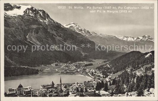 12335356 St Moritz GR avec Piz Surlex Corvatsch et Piz la Margna St. Moritz